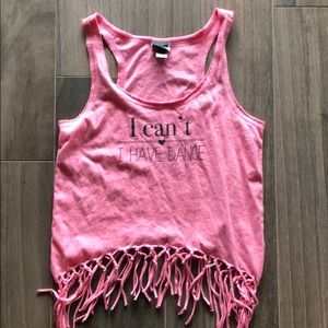 Girls tank top with fringe bottom. Size Large